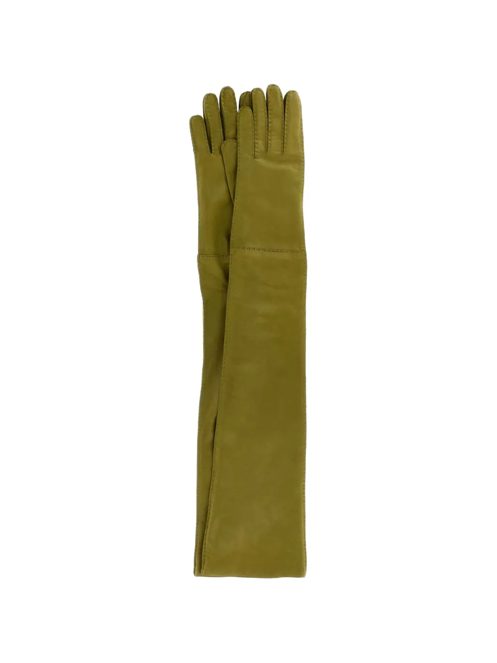 Prada long leather gloves - Verde