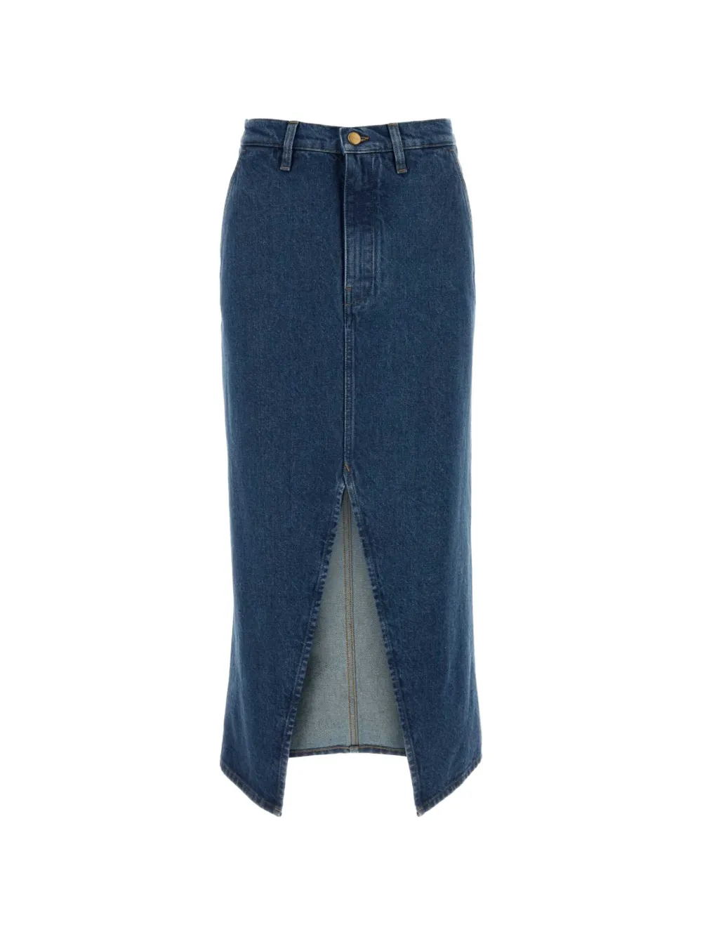 Jil Sander front-slit denim skirt - Blu