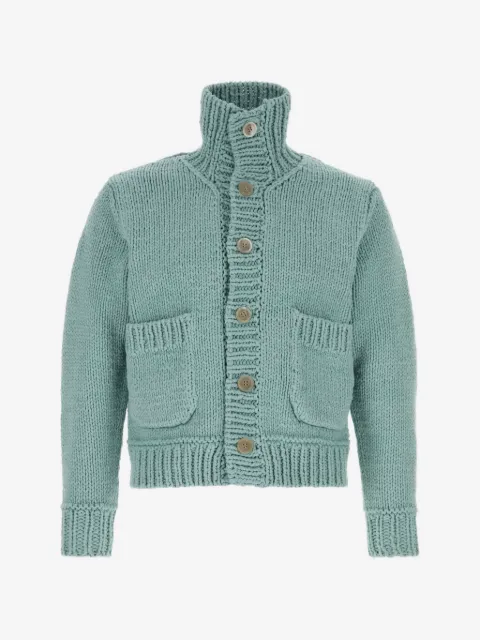 Junya Watanabe MAN intarsia-knit chunky-knit cardigan