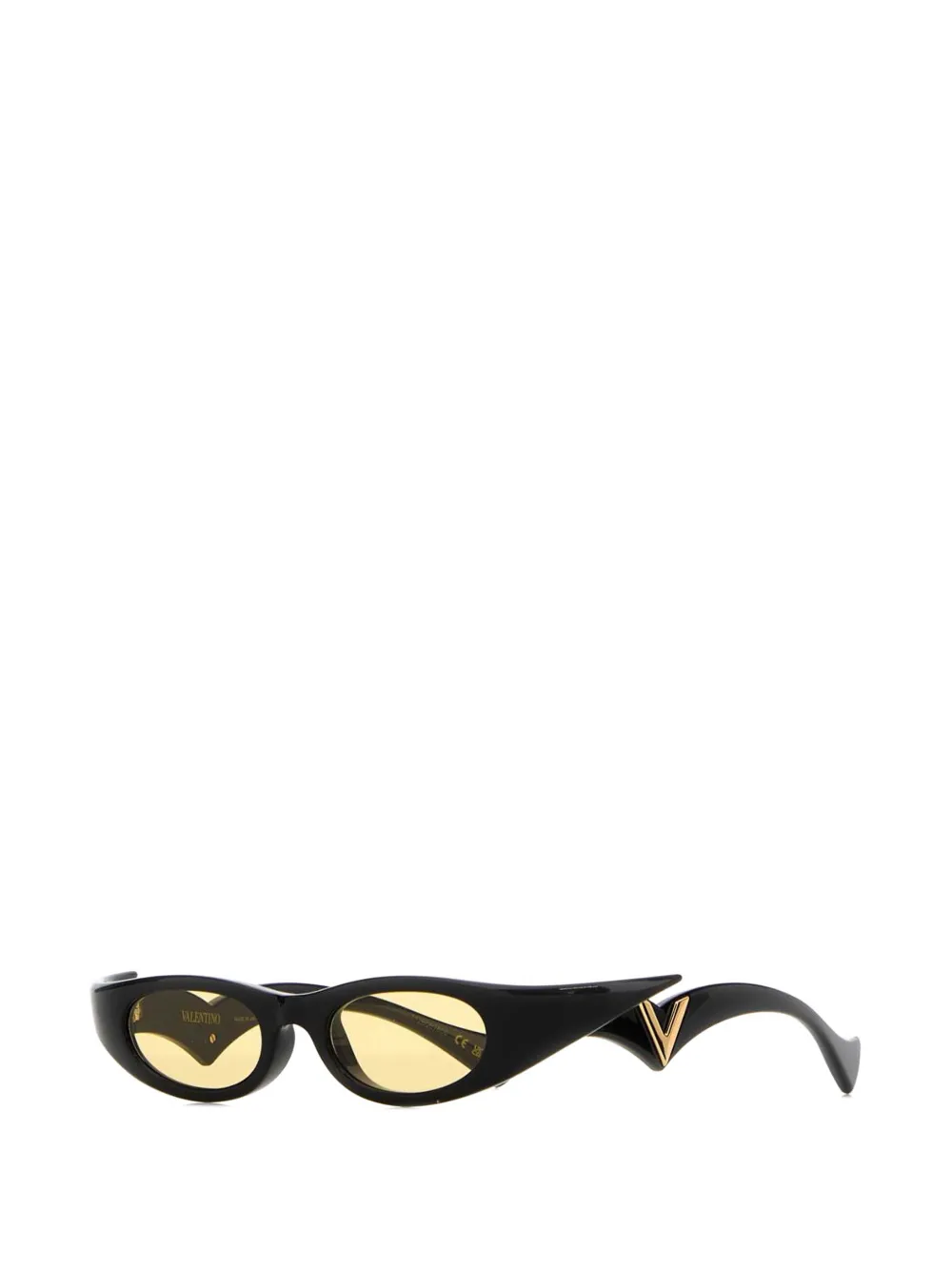 VALENTINO GARAVANI EYEWEAR Zonnebril met geometrisch montuur Zwart