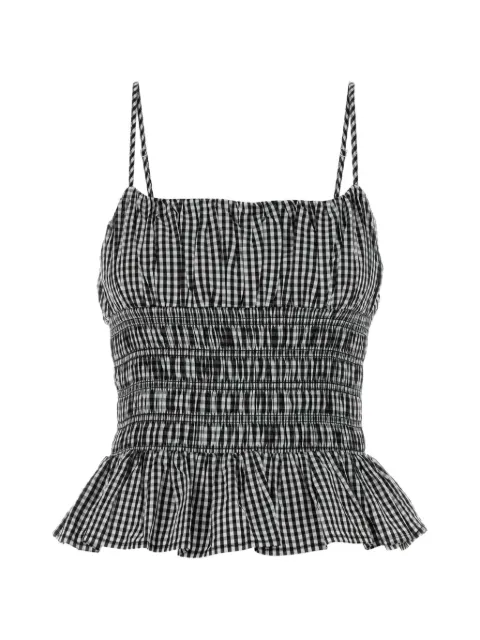 Michael Michael Kors gingham-check smocked top