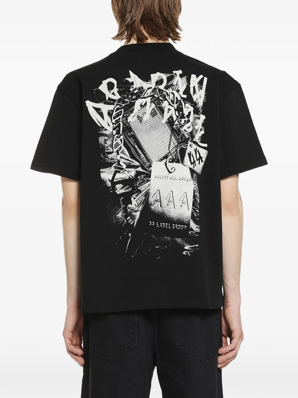 44 LABEL GROUP AAA T-shirt met print Zwart