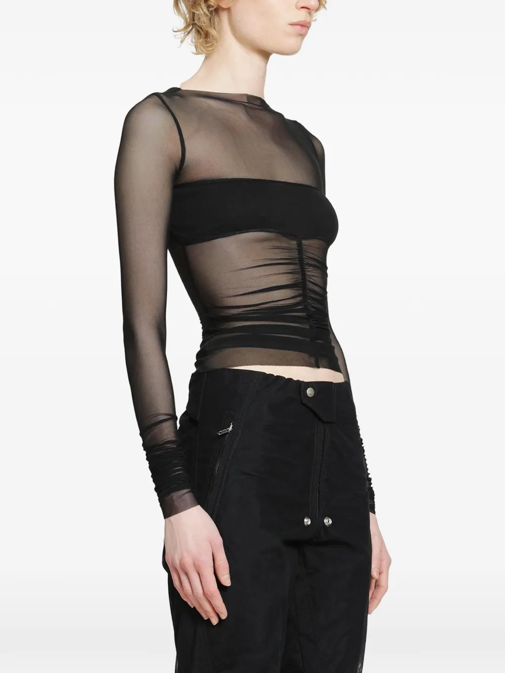 Rick Owens Temple mesh top - Nero