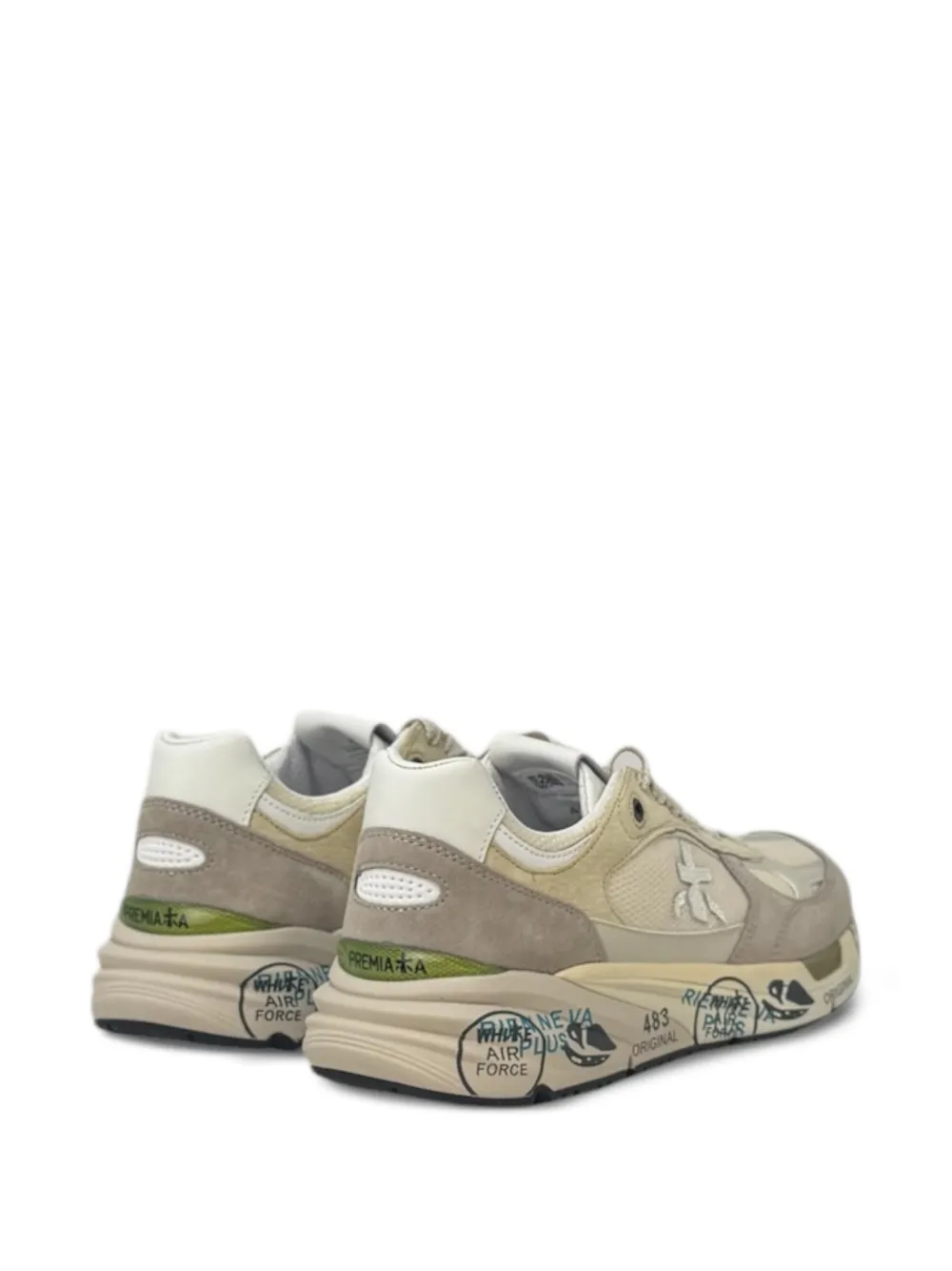 Premiata Mase panelled sneakers Beige