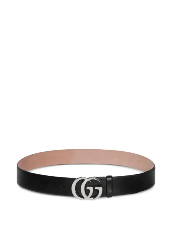 Gucci Flat Marmont Belt in Black