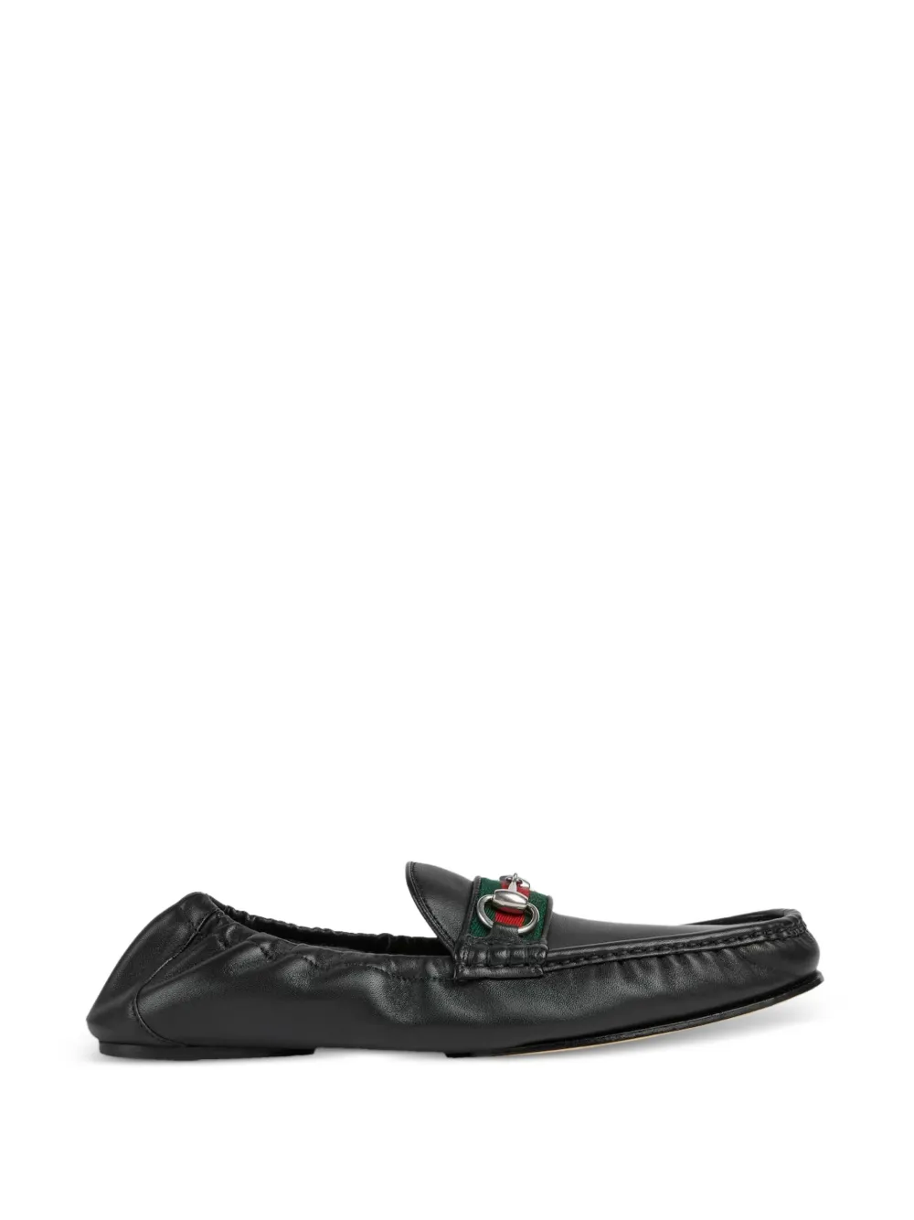 Gucci Horsebit Web-stripe loafers - Black