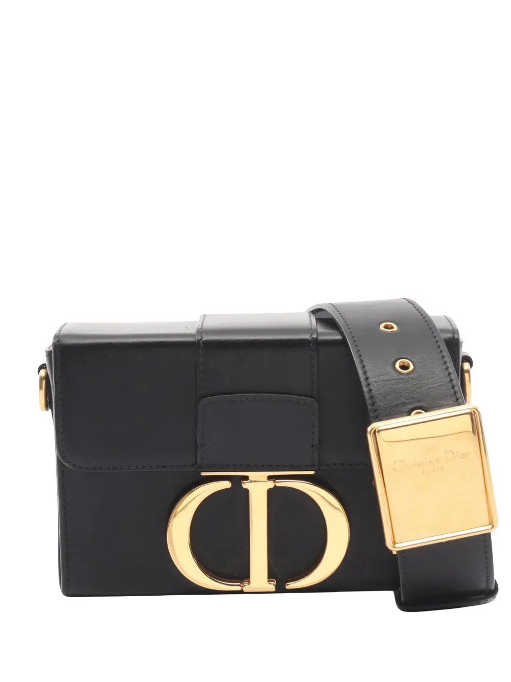 Christian Dior Pre-Owned 2021-2026 Leather 30 Montaigne Box Bag crossbody bag - Black