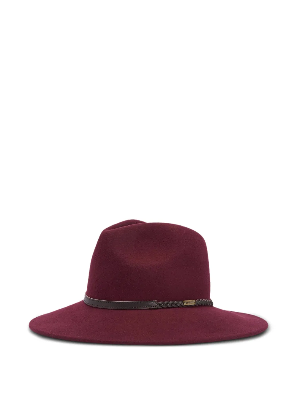 Barbour Tack fedora braided-trim hat - Rosso