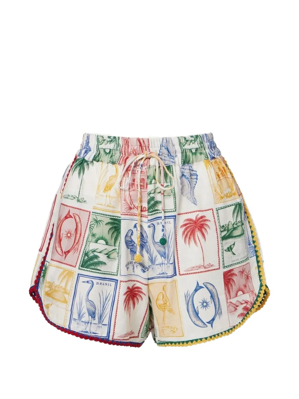 FARM Rio Shorts con stampa grafica - Bianco