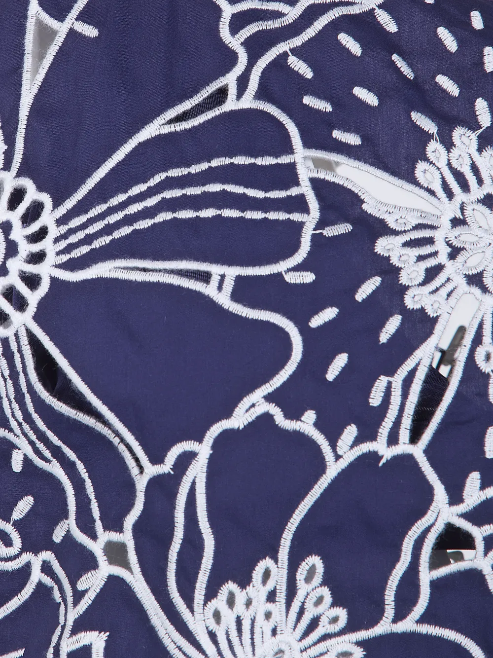 FARM Rio Richelieu top met geborduurde bloemen Blauw