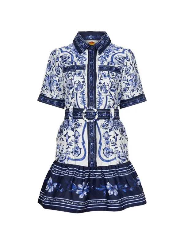 farm rio porcelain garden linen midi dress Off-White Tropicance Midi Dress Tropicance Off-White / XXS