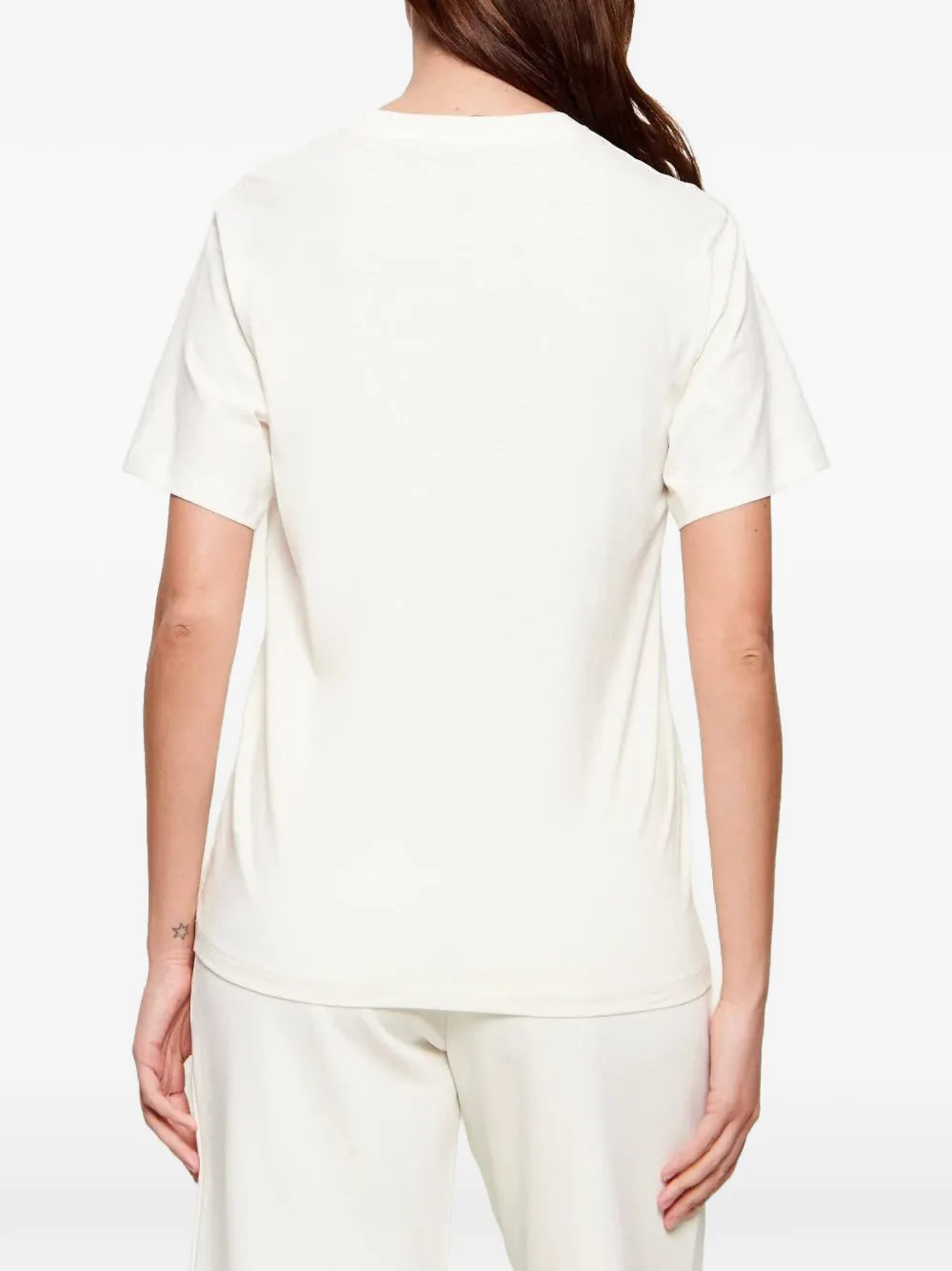 Karl Lagerfeld T-shirt met geborduurd detail Beige