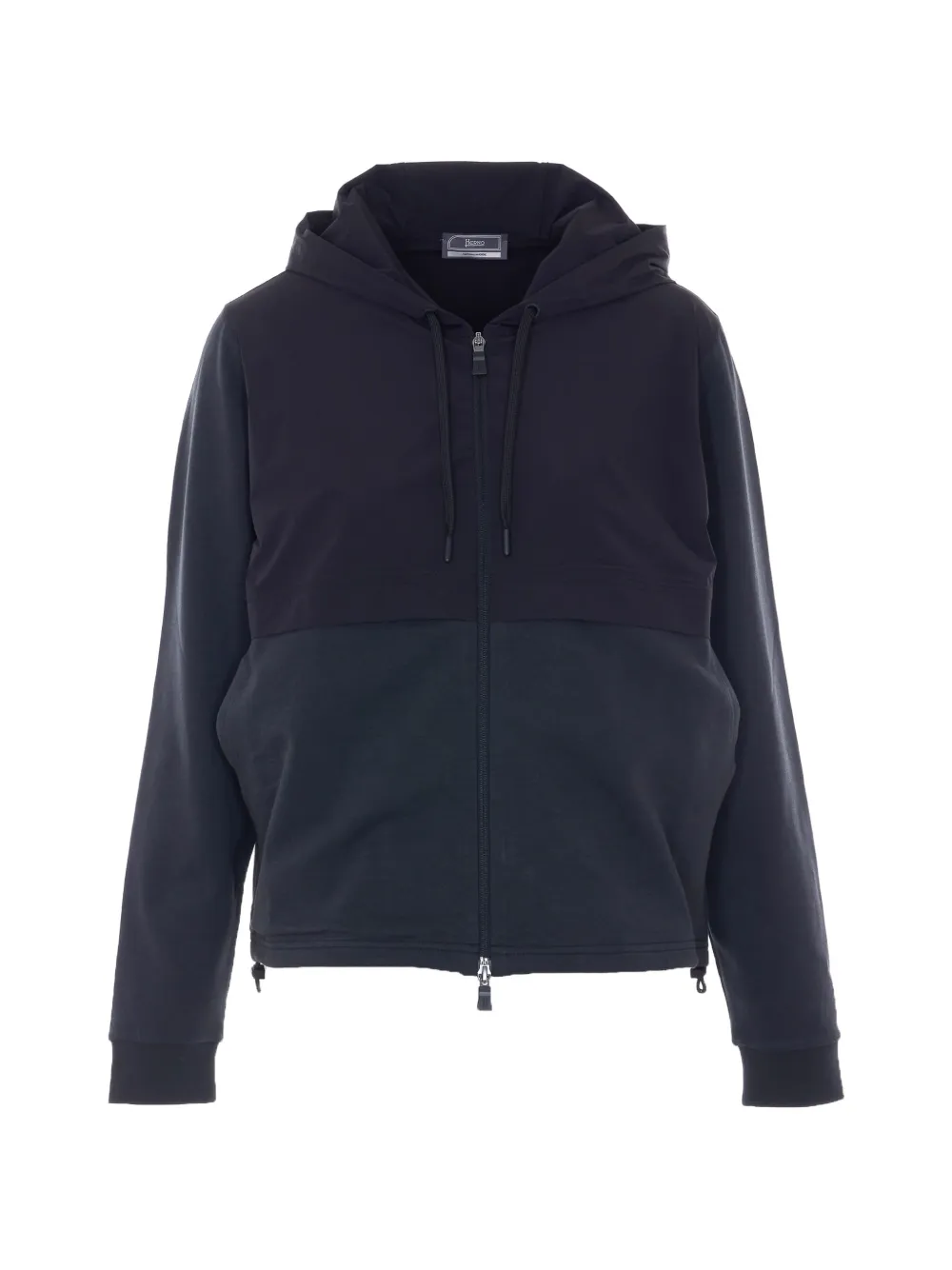 Herno panelled zip-up hoodie - Blue
