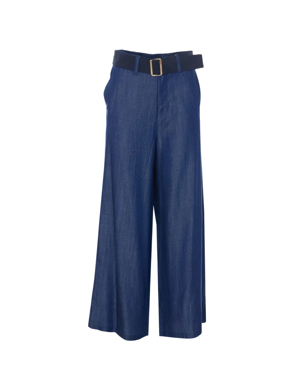 LIU JO belted wide-leg trousers - Blau