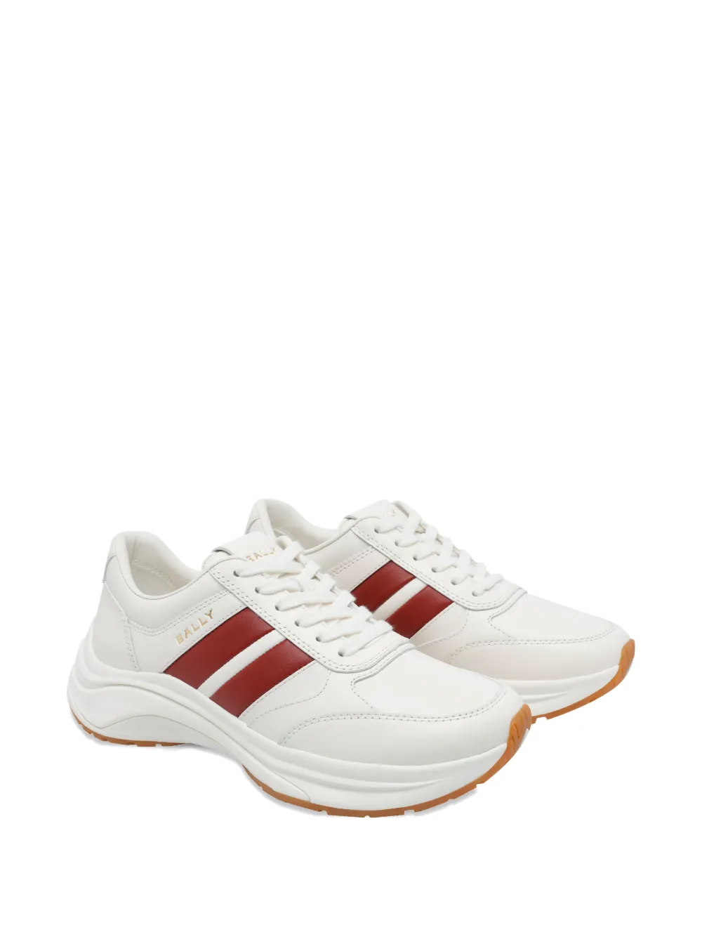 Bally logo-print panelled sneakers Wit