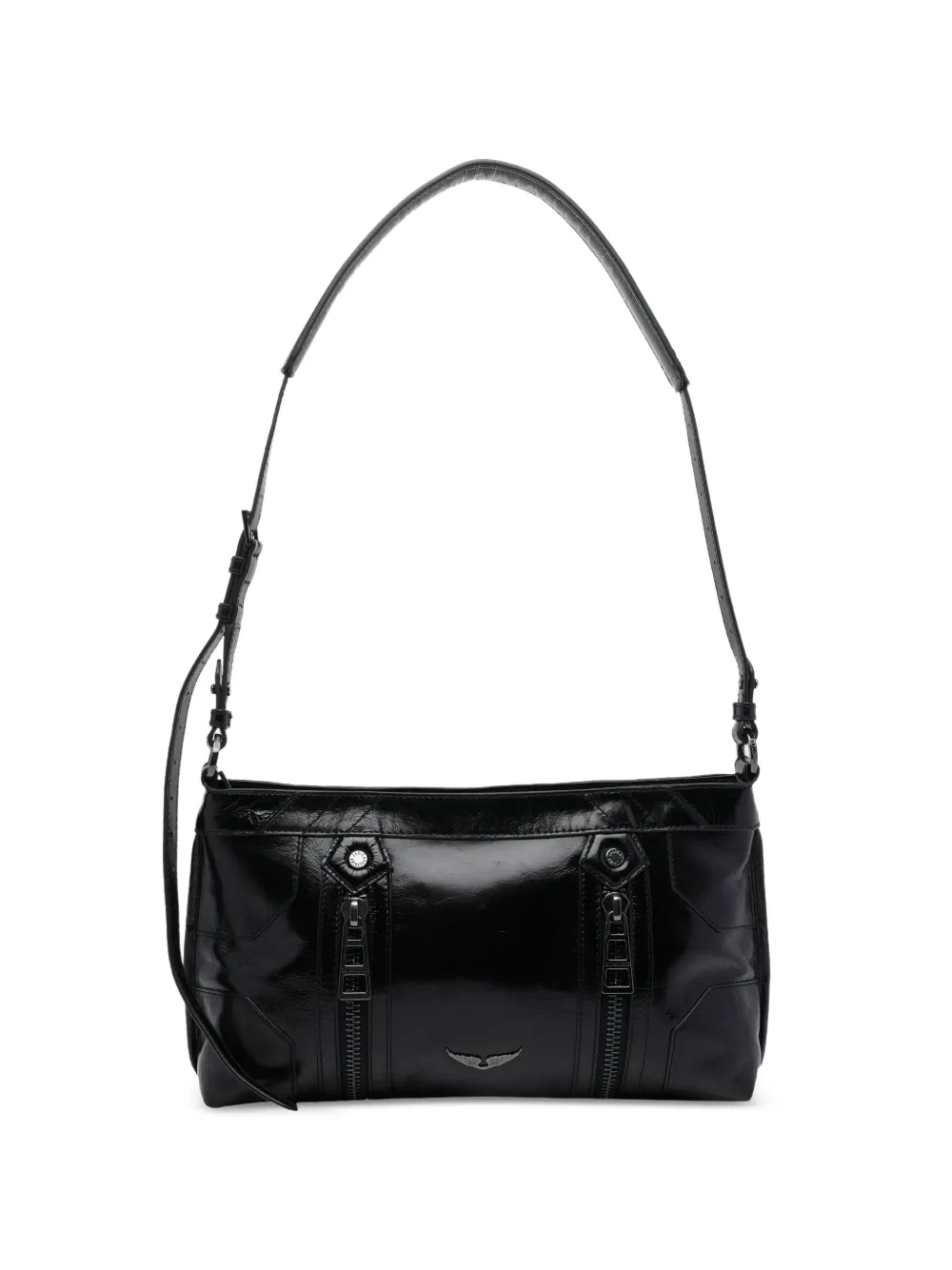 Zadig&Voltaire Sunny Moody patent shoulder bag - Nero