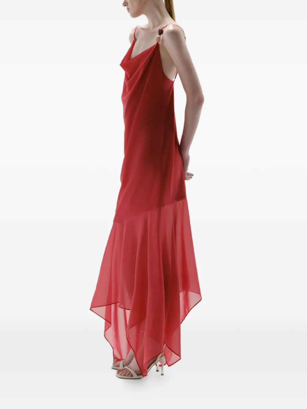 Baobab Carlota asymmetrische jurk Rood