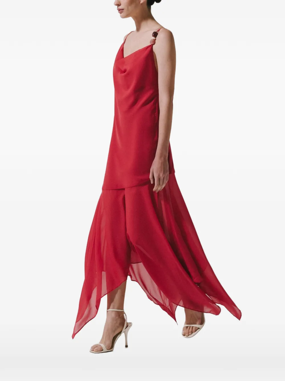 Baobab Carlota asymmetrische jurk Rood