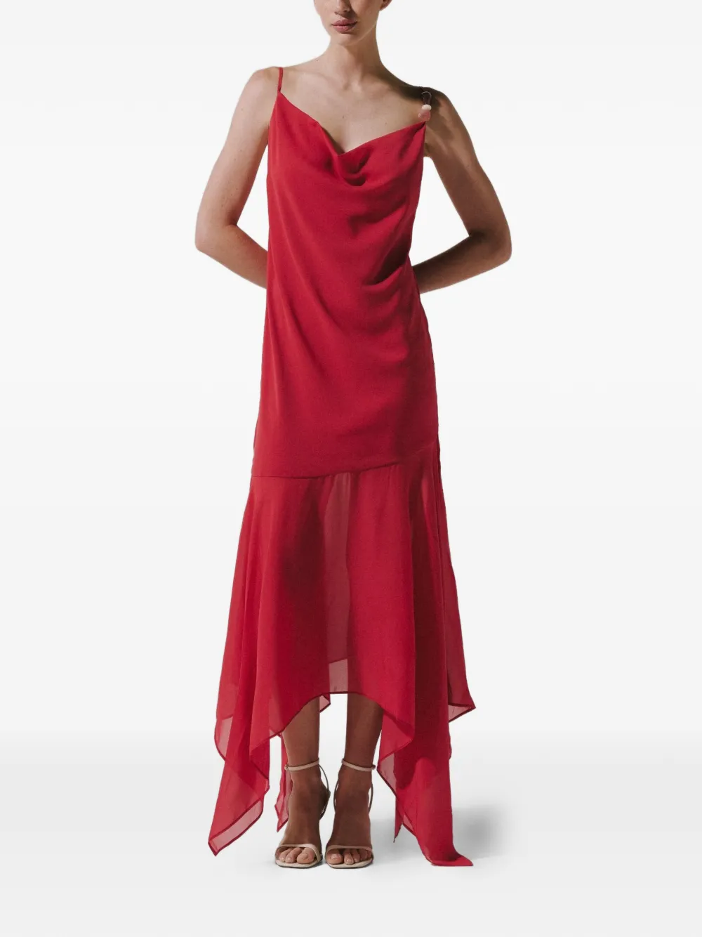 Baobab Carlota asymmetrische jurk Rood