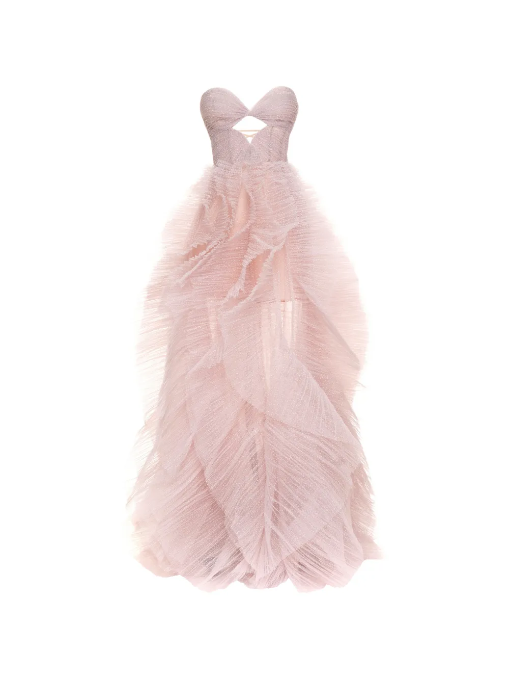 Maria Lucia Hohan ruffled lace-up maxi dress - Rosa