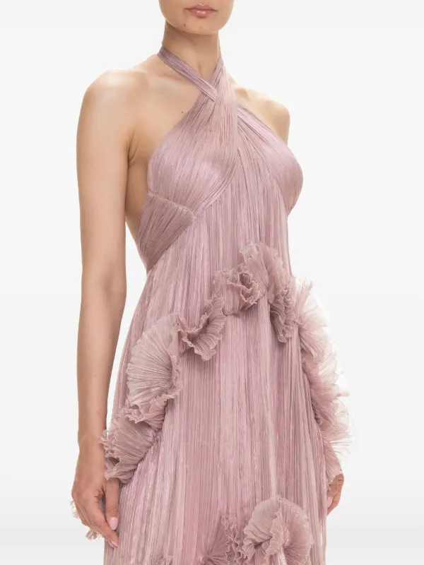 Maria Lucia Hohan Zadie Ruffled Maxi Dress | Pink | FARFETCH