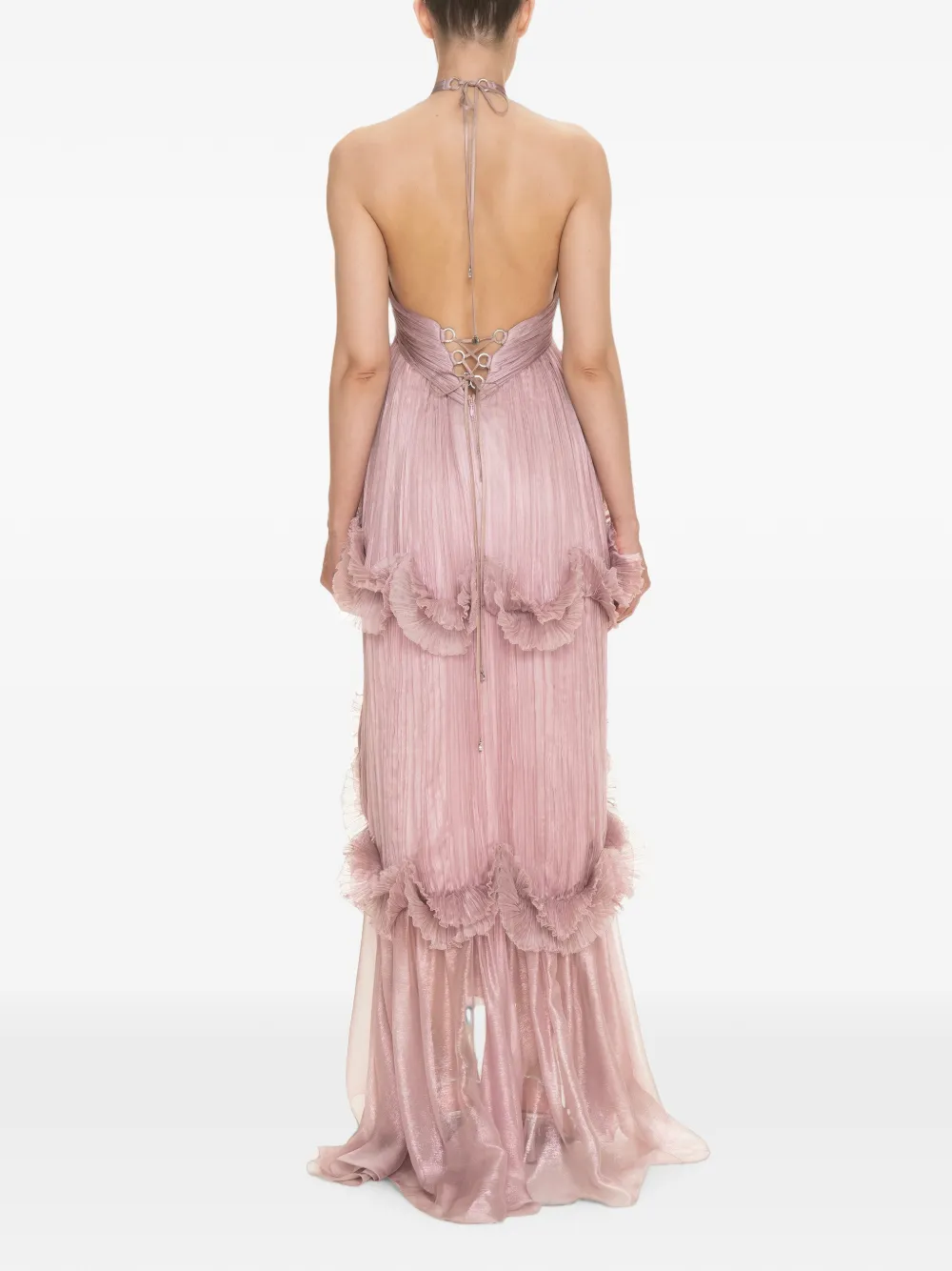 Maria Lucia Hohan Zadie Ruffled Maxi Dress | Pink | FARFETCH