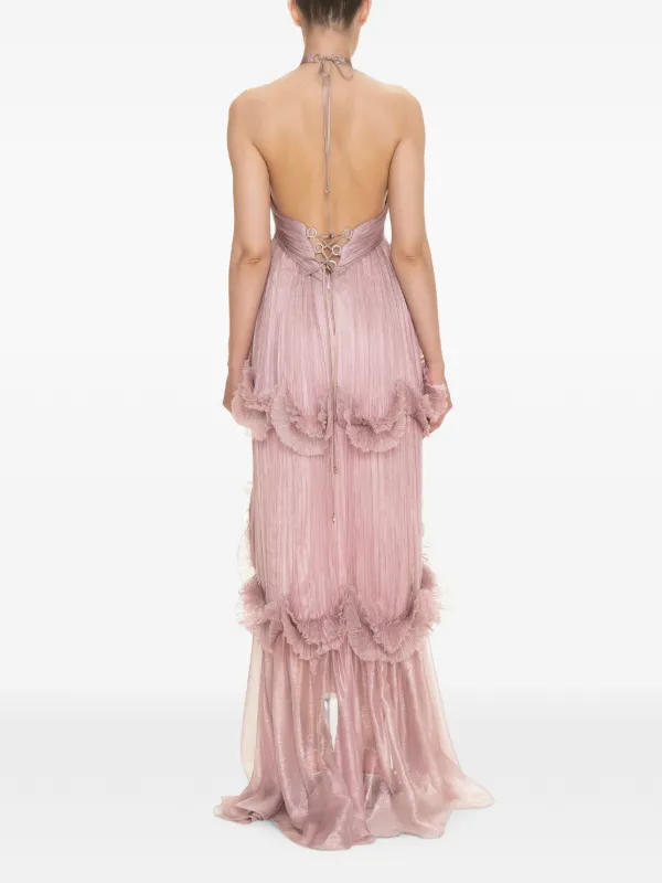 Maria Lucia Hohan Zadie Ruffled Maxi Dress | Pink | FARFETCH