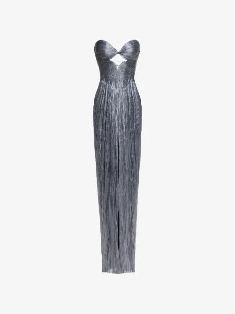 Maria Lucia Hohan robe longue Stephanie plissée à découpes