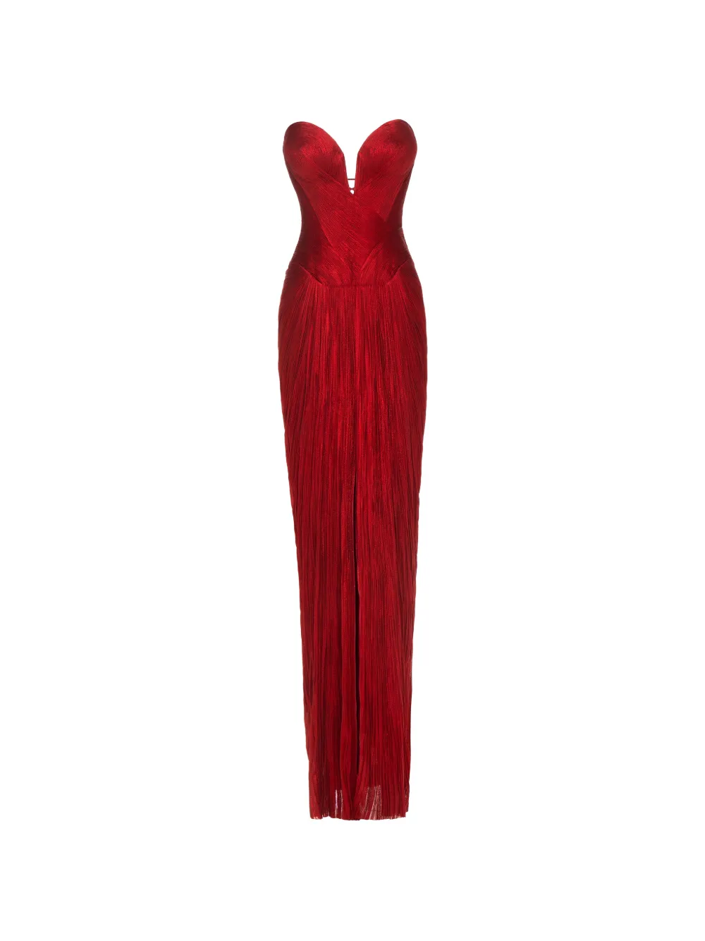 Maria Lucia Hohan Noor pleated lace-up maxi dress - Rosso