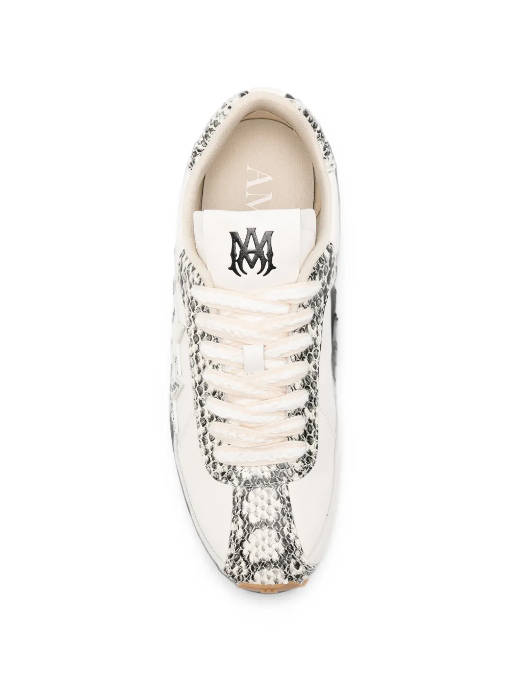 AMIRI python-effect star-patch sneakers Wit