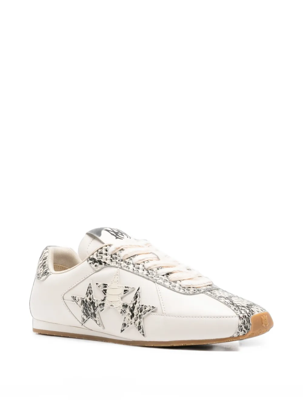 AMIRI python-effect star-patch sneakers Wit