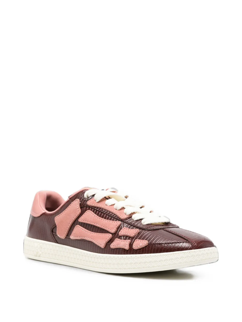 AMIRI Skeltop sneakers met hagedissen-effect Bruin