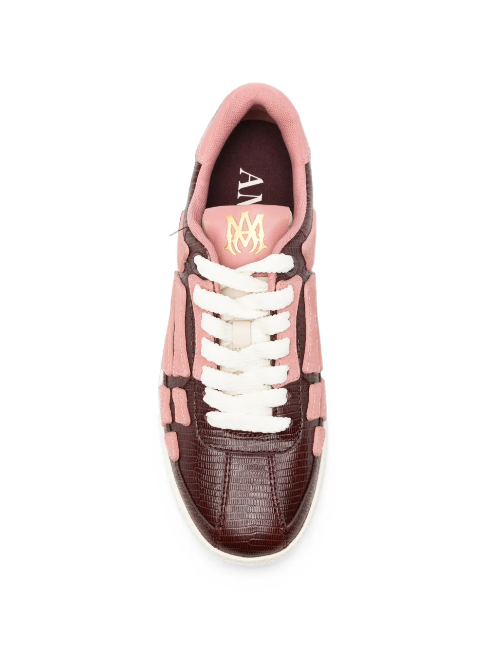 AMIRI Skeltop sneakers met hagedissen-effect Bruin