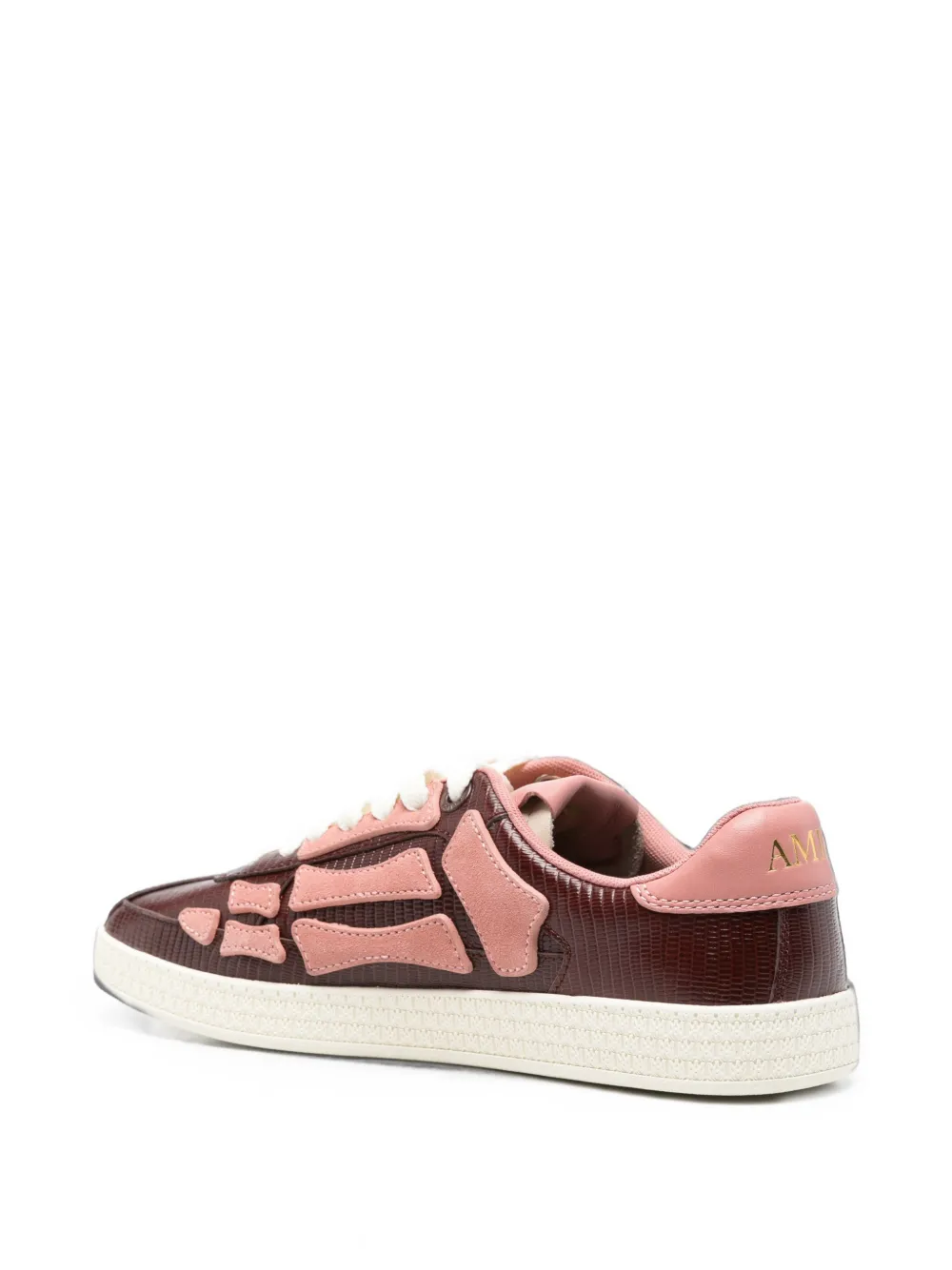 AMIRI Skeltop sneakers met hagedissen-effect Bruin