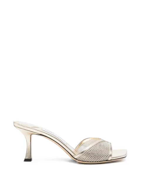 Jimmy Choo Sandália Skye com aplicação de cristais