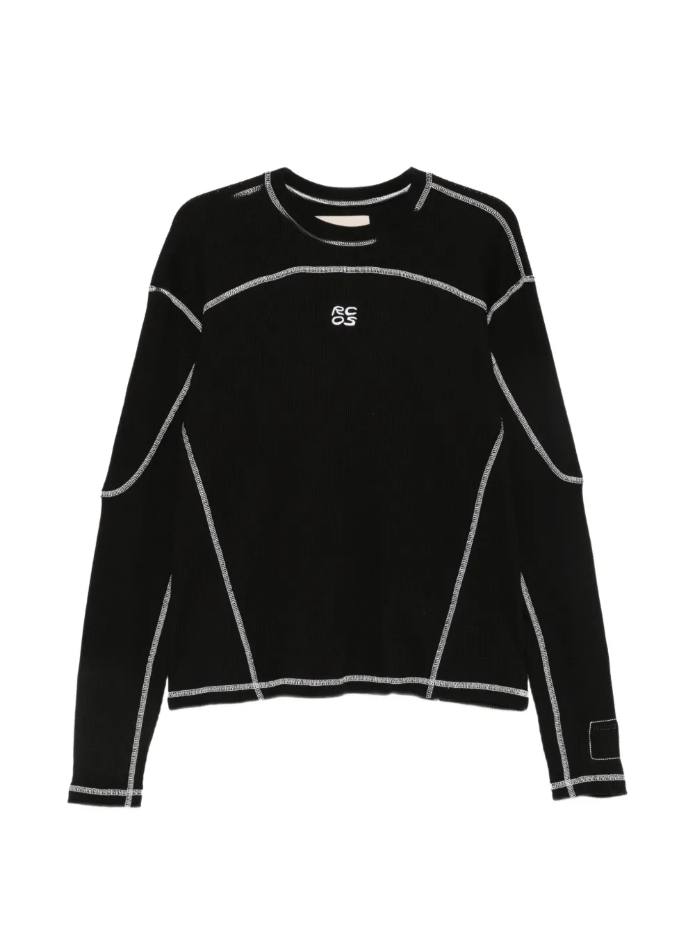 RC Outdoor Supply panelled waffle-knit T-shirt - Schwarz