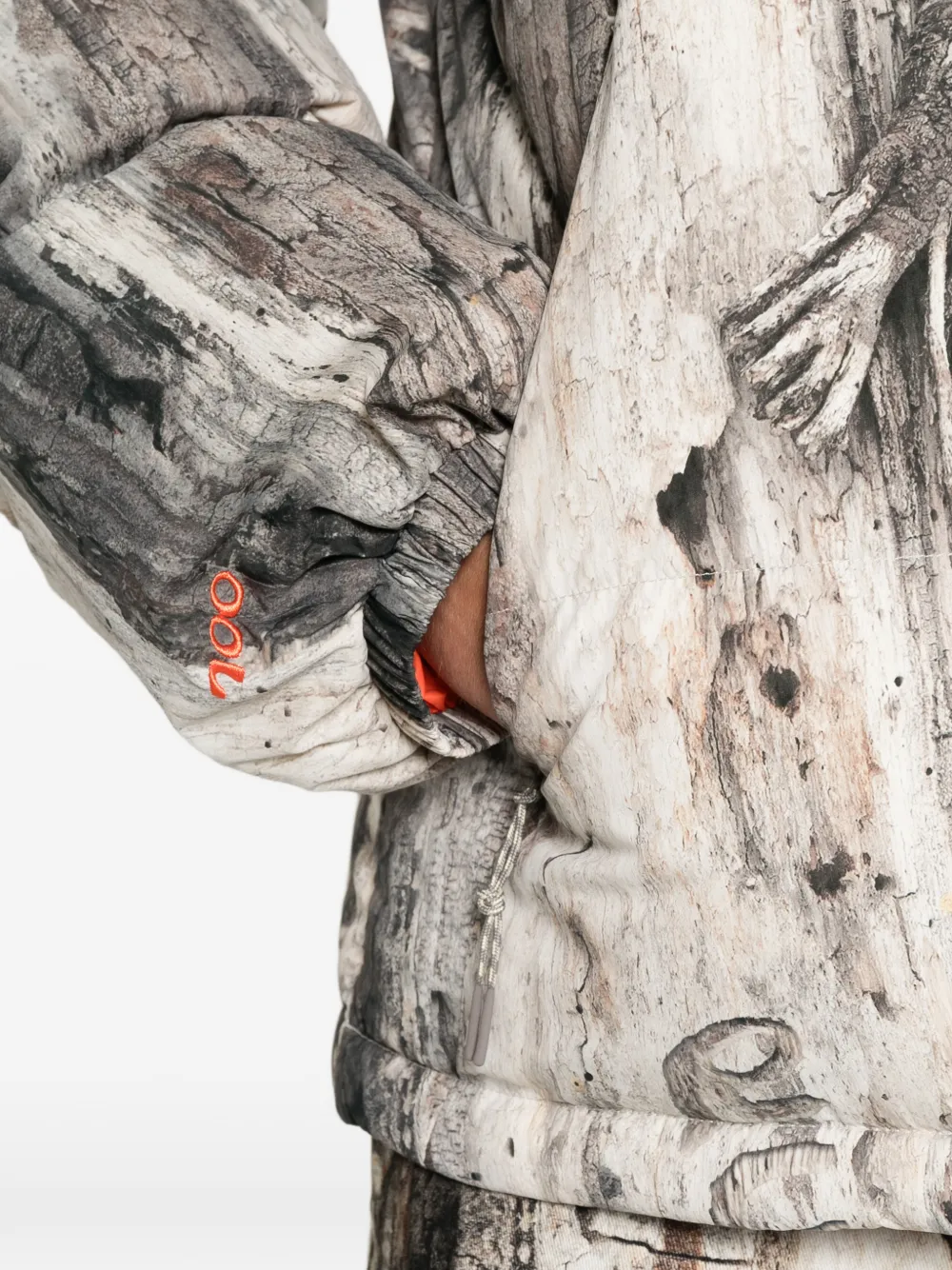 RC Outdoor Supply Sierra tree-bark-print puffer jacket Beige