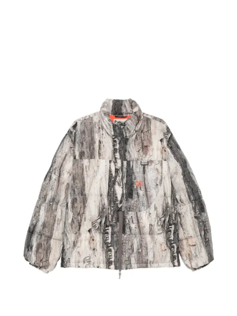 RC Outdoor Supply Sierra tree-bark-print puffer jacket