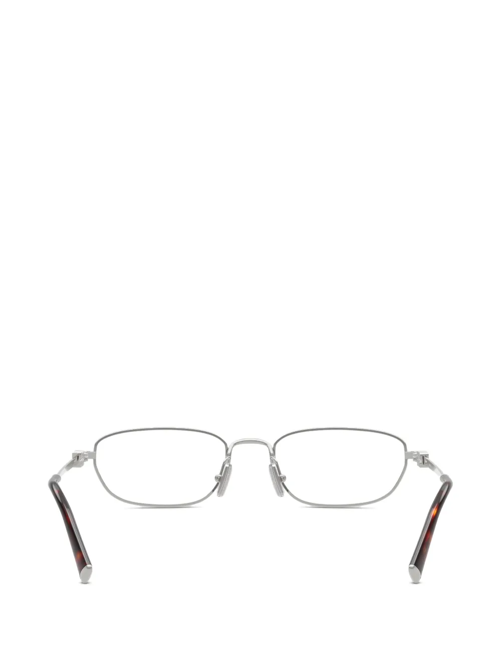 Miu Eyewear Bril met rechthoekig montuur Zilver