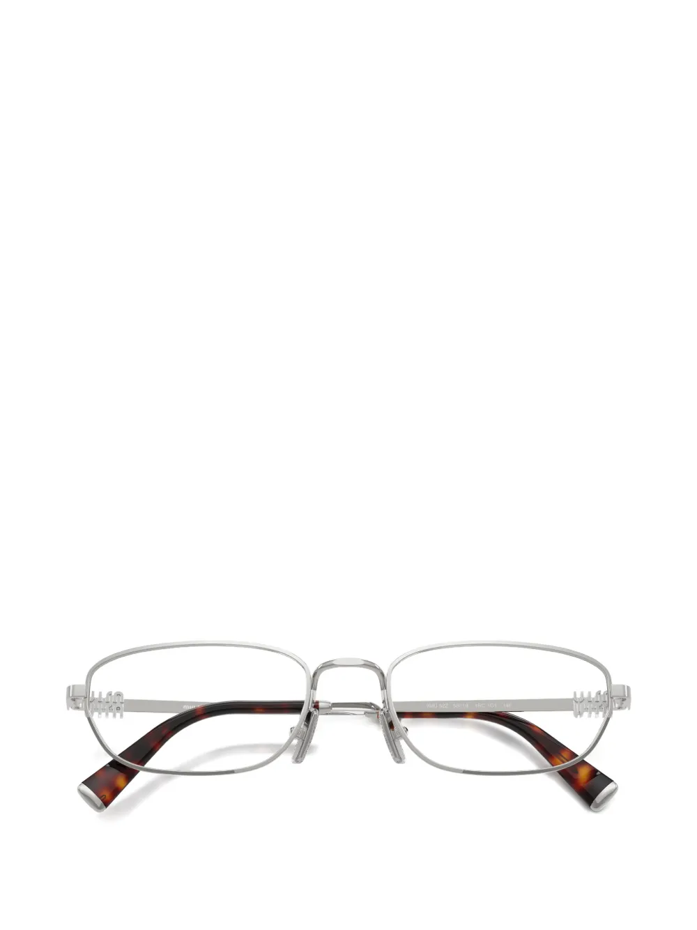 Miu Eyewear Bril met rechthoekig montuur Zilver
