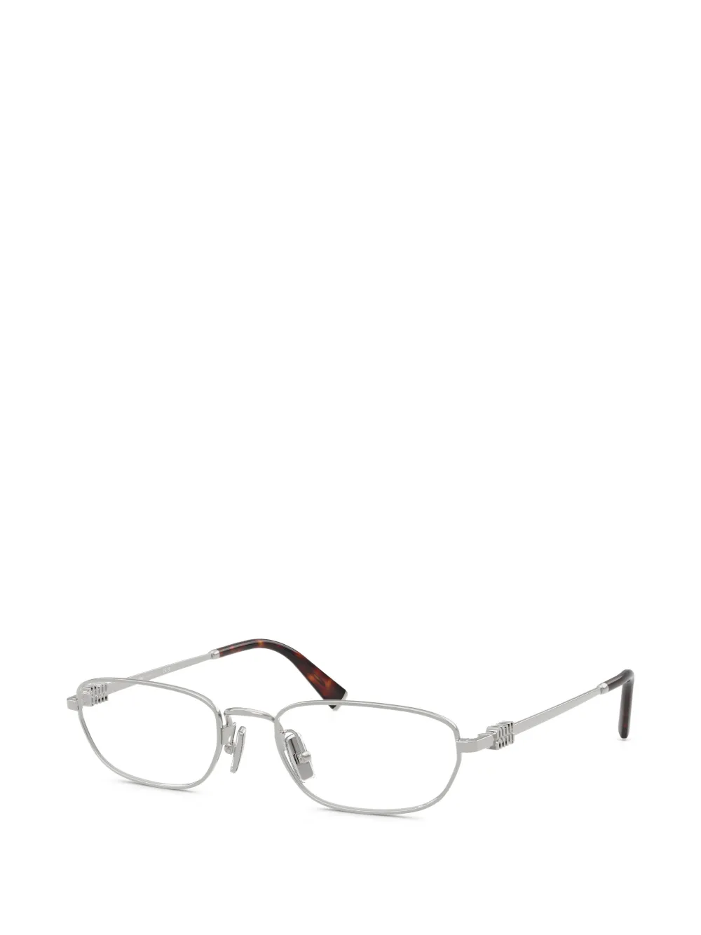 Miu Eyewear Bril met rechthoekig montuur Zilver