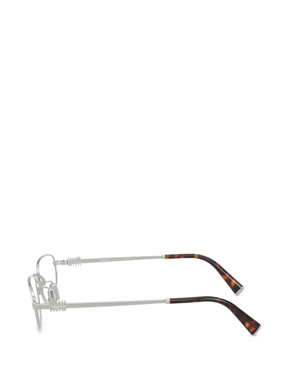 Miu Eyewear Bril met rechthoekig montuur Zilver