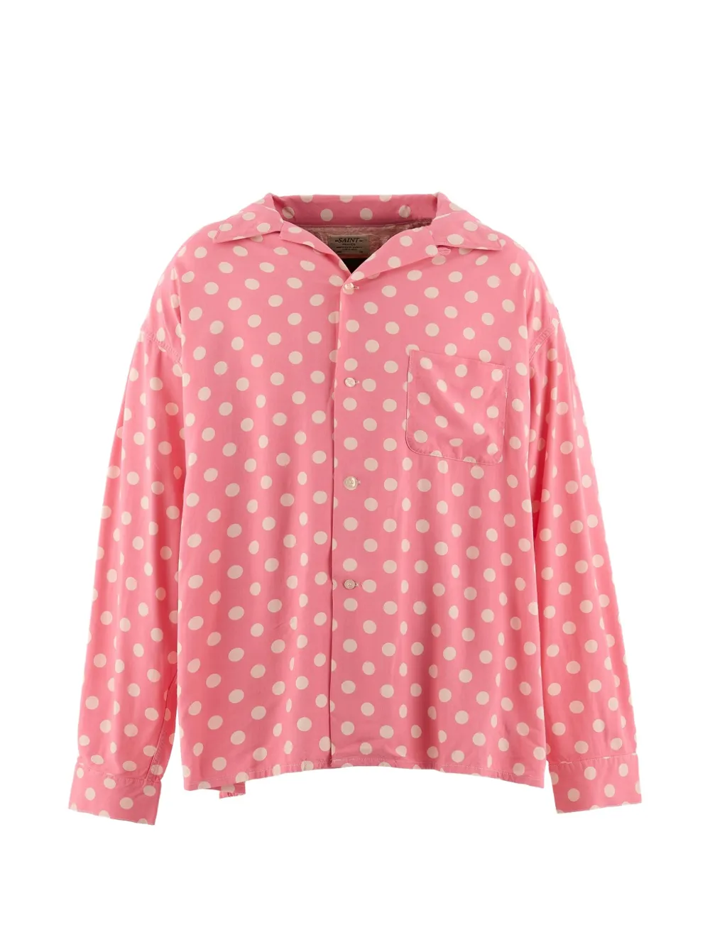 SAINT MXXXXXX polka-dot long-sleeve shirt - Rosa