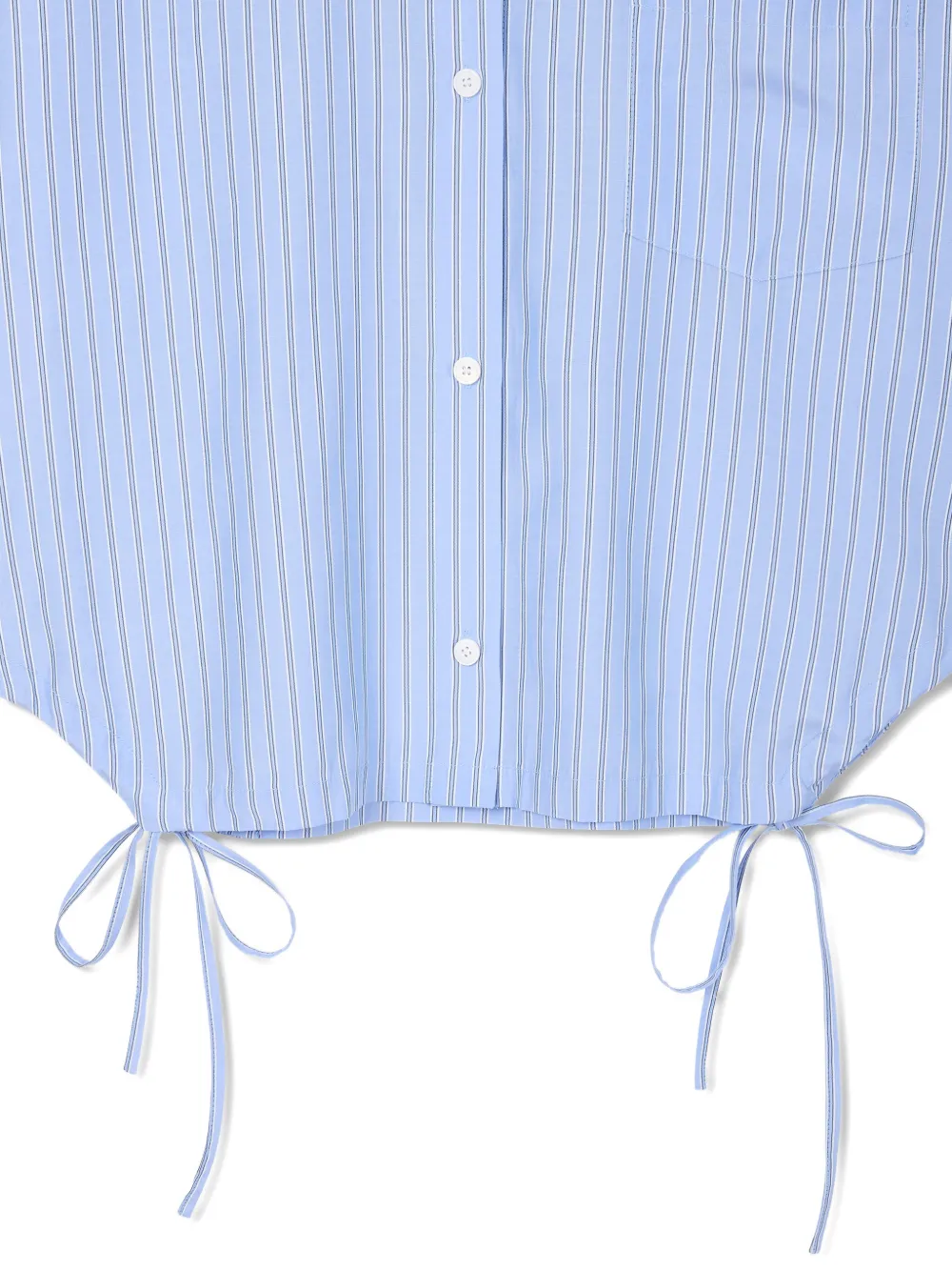 TOMBOY Gestreepte blouse met strikdetail Blauw