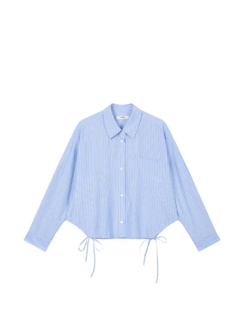 TOMBOY striped tie-detail shirt