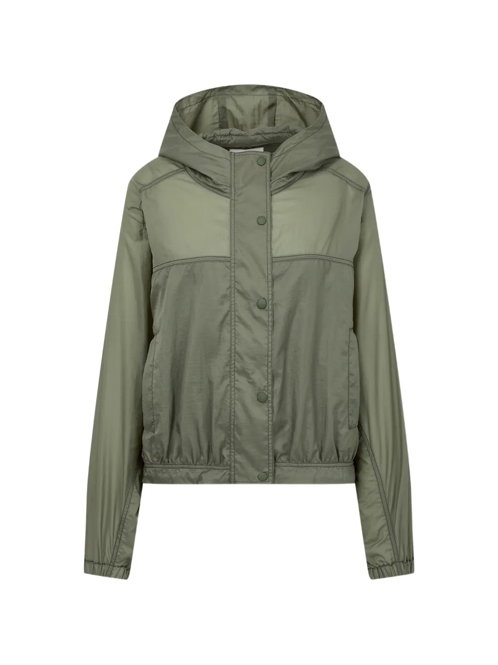 TOMBOY hooded panelled oversized jacket - Verde