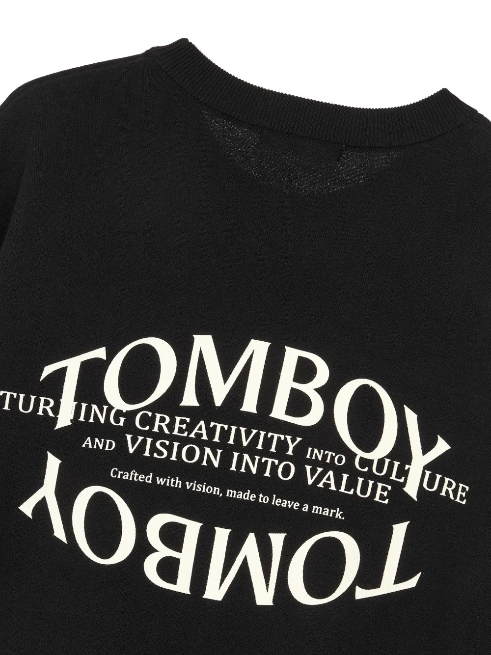 TOMBOY T-shirt met logoprint Zwart