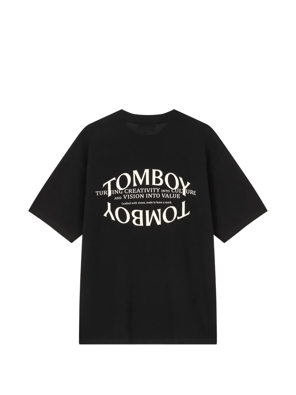 TOMBOY T-shirt met logoprint Zwart