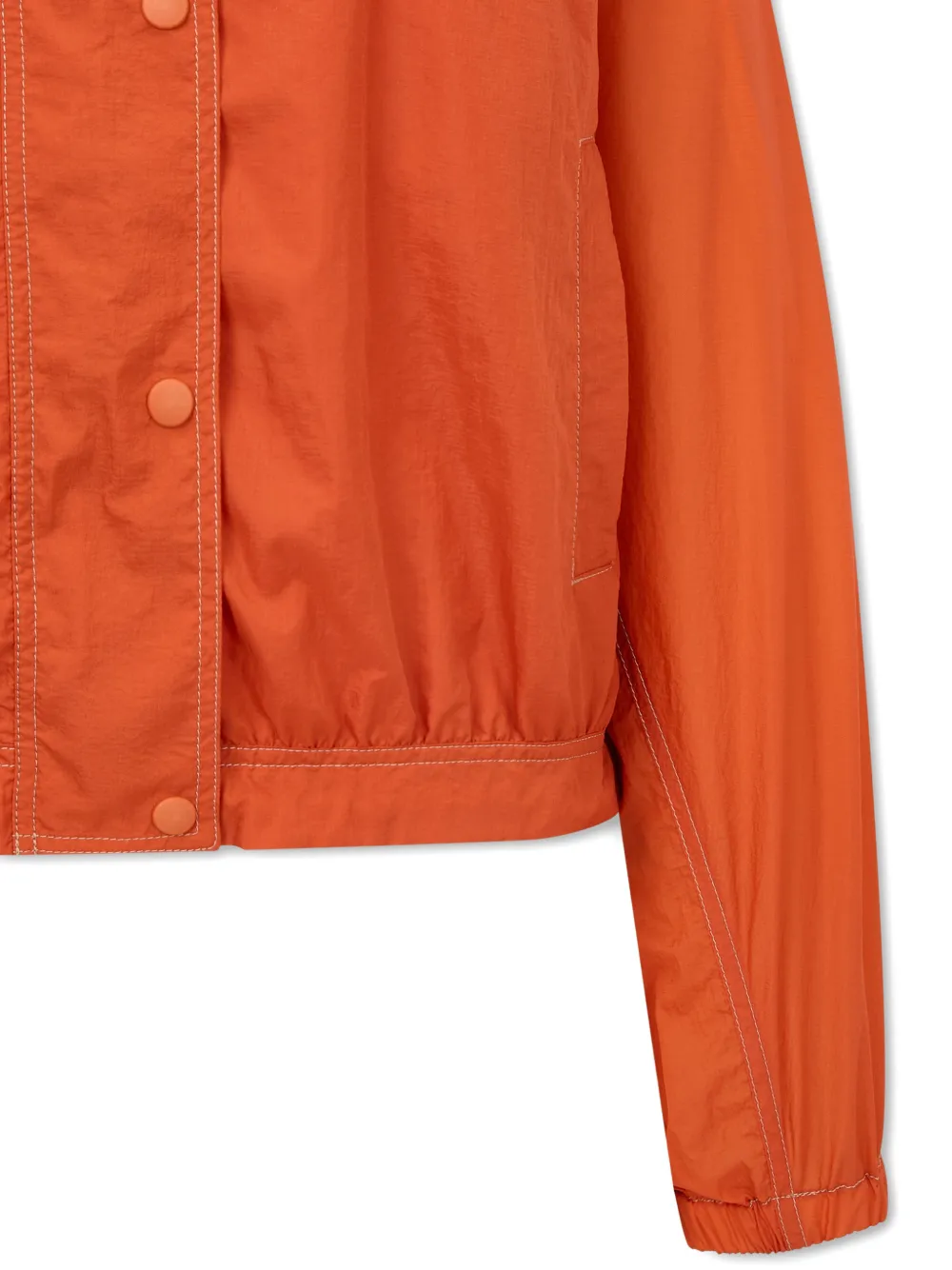 TOMBOY Oversized jack met capuchon en contrasterend stiksel Oranje