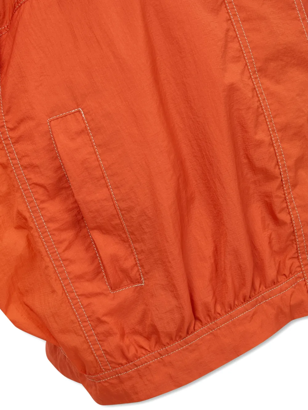 TOMBOY Oversized jack met capuchon en contrasterend stiksel Oranje